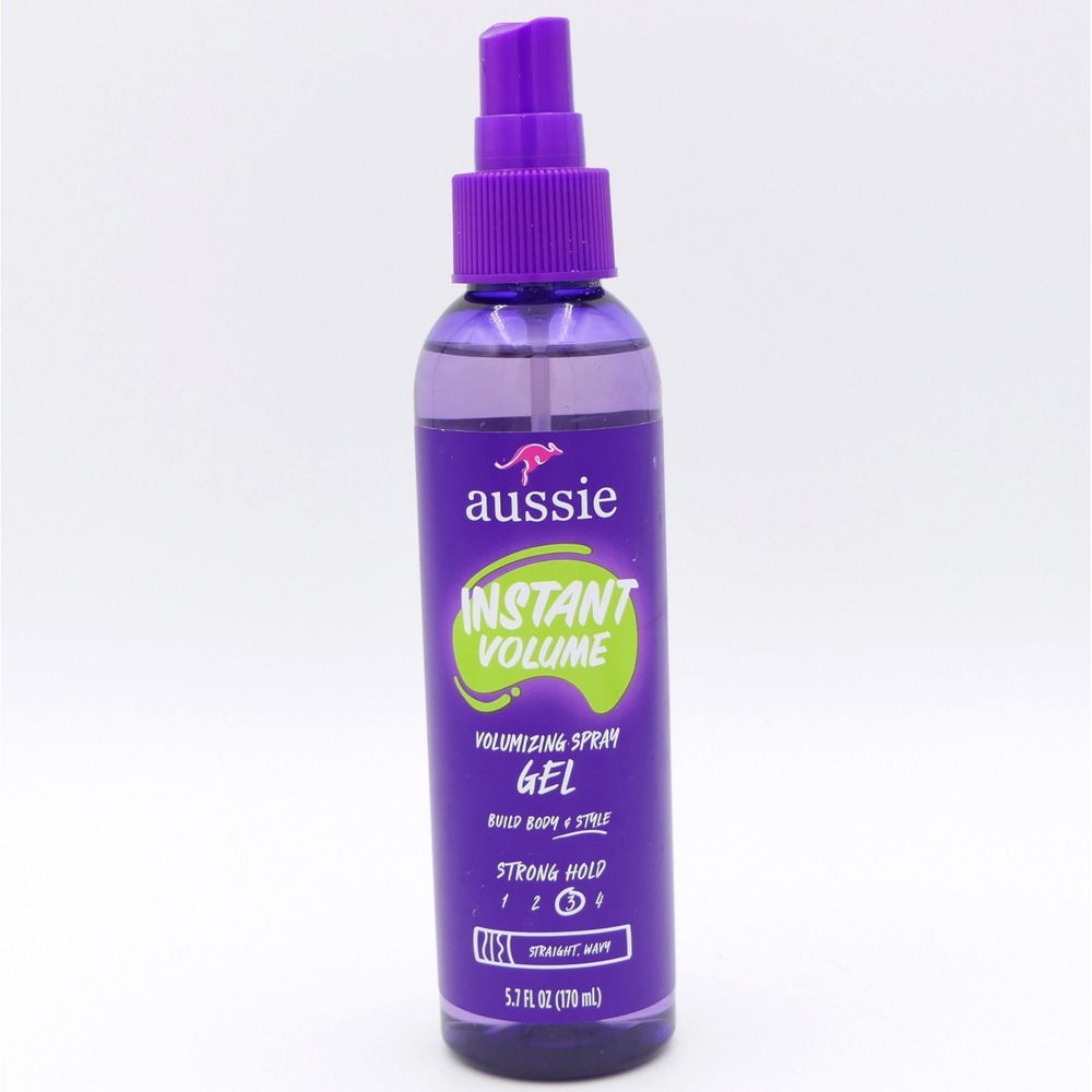 Aussie Instant Volume Volumizing Spray Gel Strong Hold For Straight/Wavy 5.7 oz